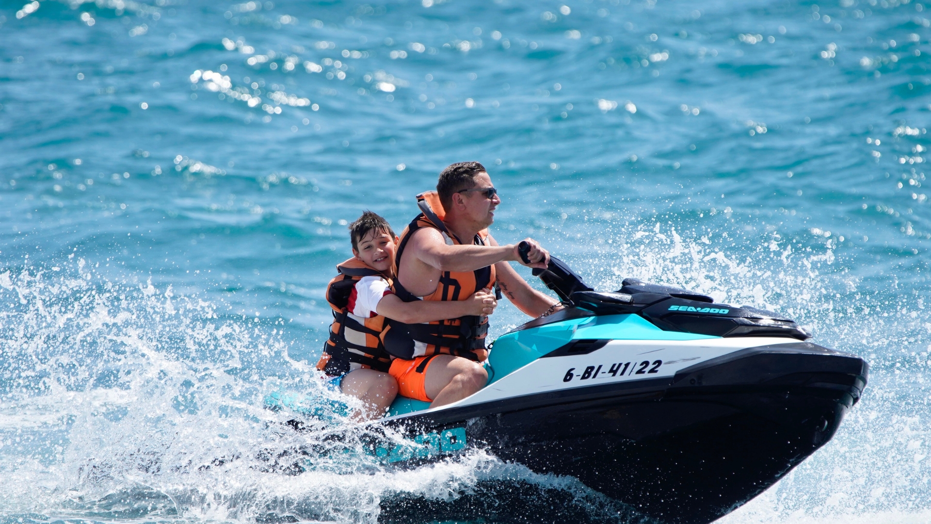 Jet Ski Barcelona father and son